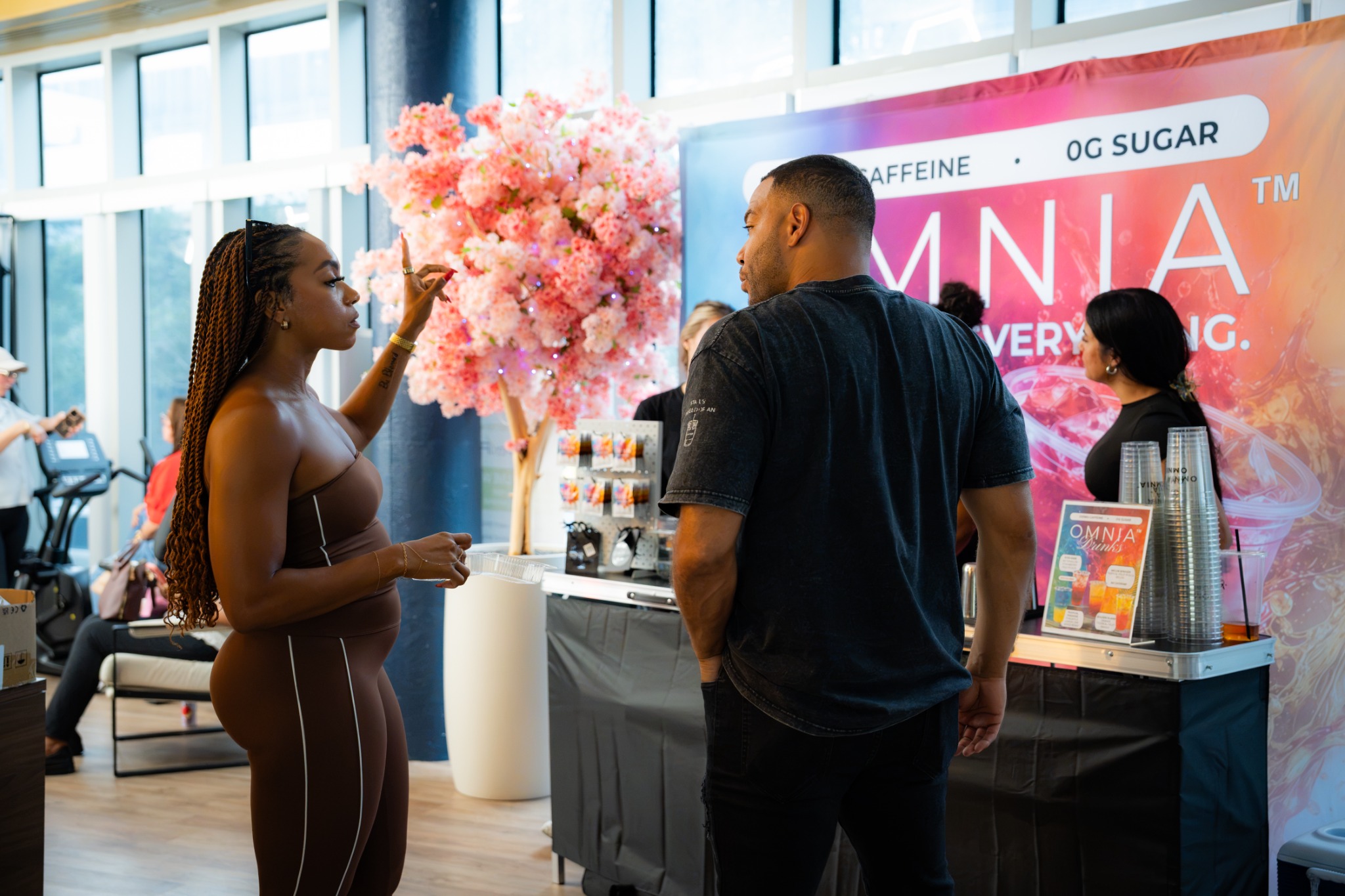 Guests celebrating at a grand opening event